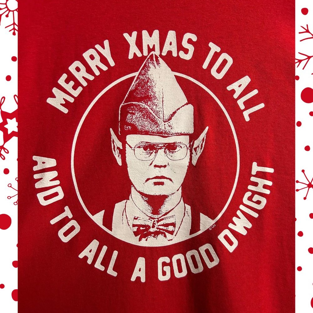 The Office, Dwight Schrute, Dunder Mifflin Christmas T-Shirt